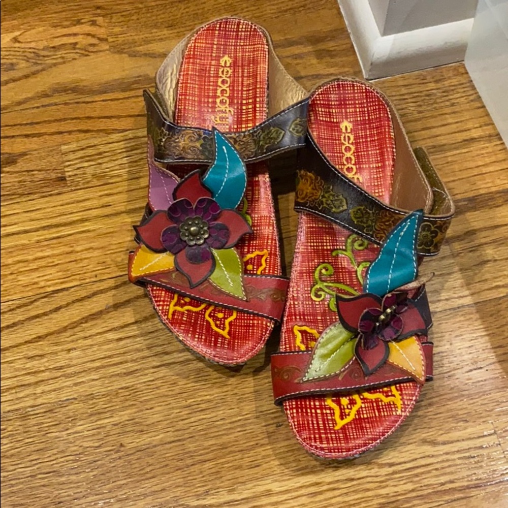 Socofy Flower Sandal Size 39